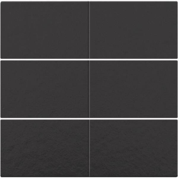 Niko Centraalplaat voor 6-voudige potentiaalvrije drukknop 24 V Bakelite® piano black 200-60050