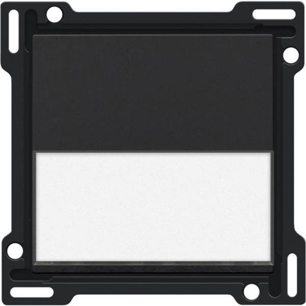 Niko Toets met tekstveld voor enkelvoudige schakelaar of drukknop piano black 200-60905
