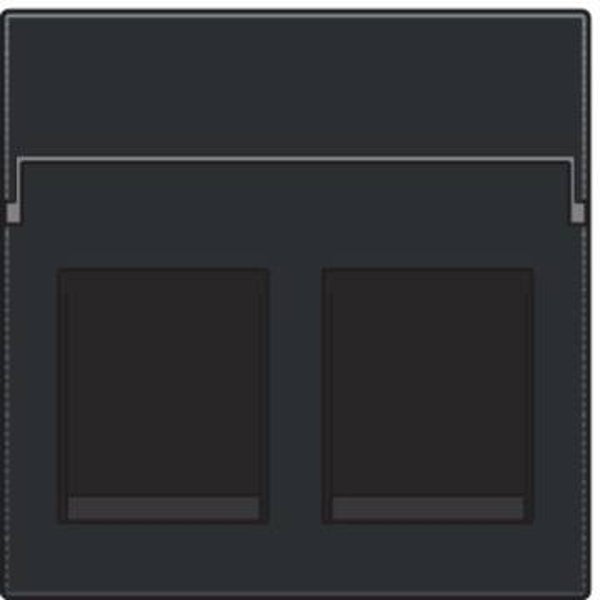 Niko Pure Bakelite piano black Centraalplaat data 2x rj piano black 200-65200