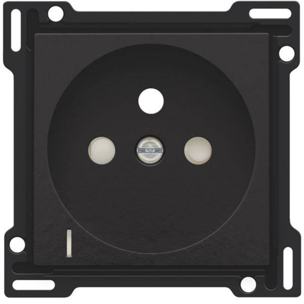 Niko afwerkingsset stopcontact met lens 28,5mm piano black 200-66607