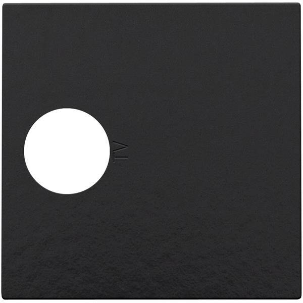 Niko Centraaplaat voor coaxaansluiting piano black 200-69101