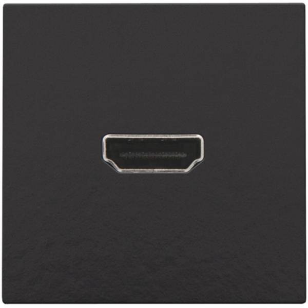 Niko Contactdoos met HDMI-naar-schroefaansluiting piano black 200-69416