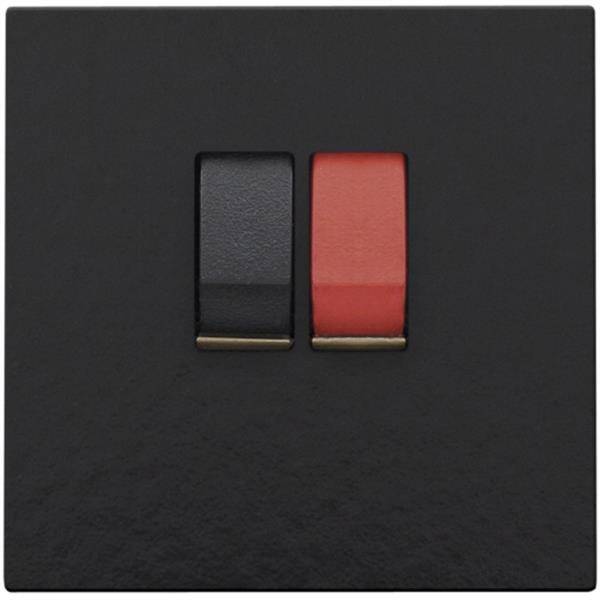 Niko Centraalplaat voor enkelvoudige luidsprekeraansluiting piano black 200-69801