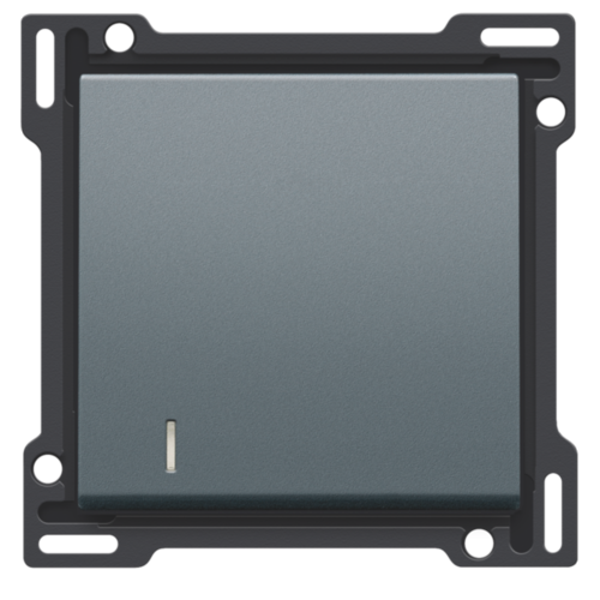 Niko Toets met lens voor enkelvoudige schakelaar of drukknop steel grey 220-60005