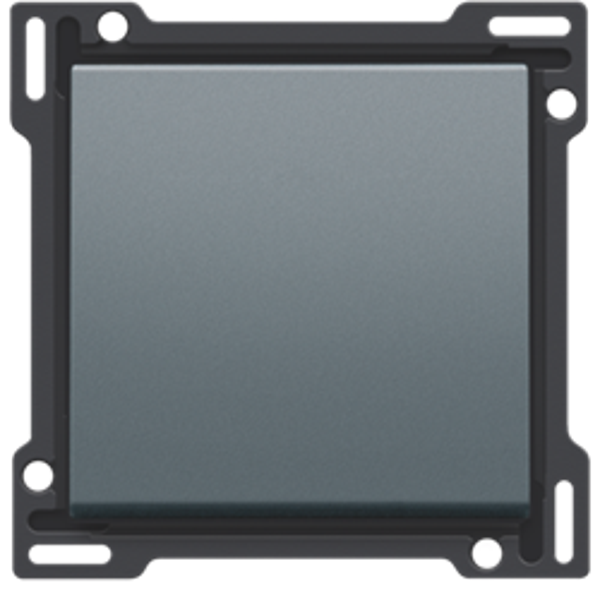 Niko 220-61105 Afwerkingsset voor enkelvoudige schakelaar of drukknop alu grey coated