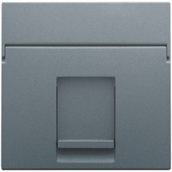 Niko 220-65100 Centraalplaat data 1x RJ alu grey coated 220-65100
