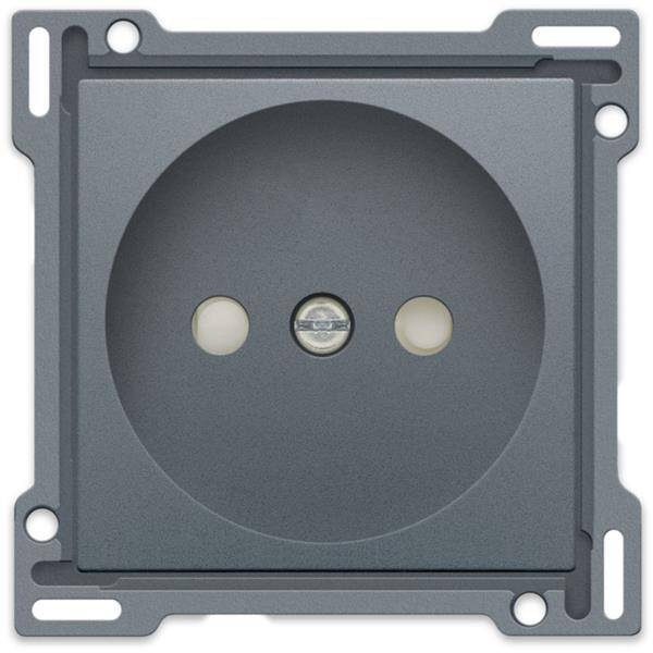 Niko afwerkingsset stopcontact zonder penaarde 21mm steel grey 220-66501