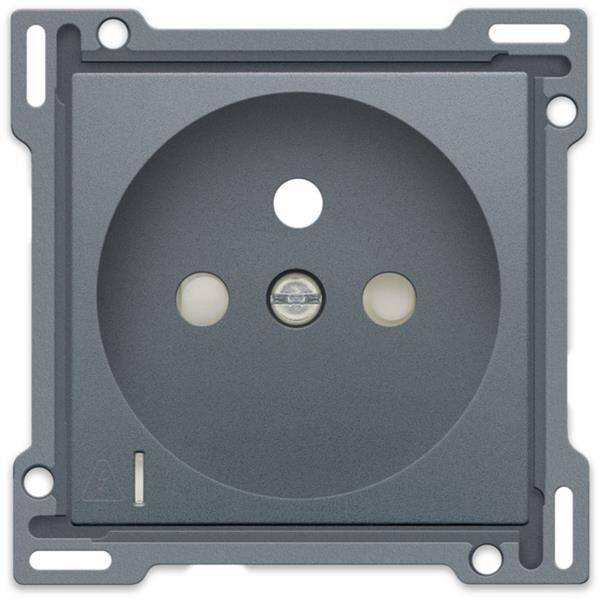 Niko afwerkingsset stopcontact met overspanningsbeveiliging steel grey 220-66606