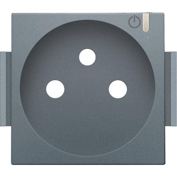 Niko afwerkingsset geconnecteerd stopcontact steel grey 220-66630