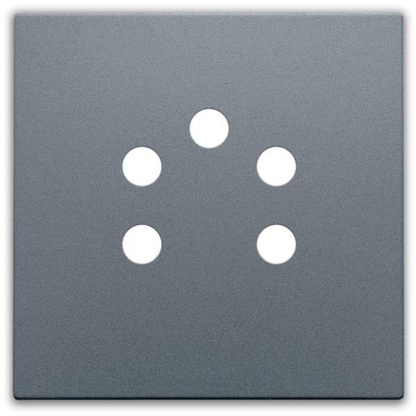 Niko Centraalplaat voor 5-polige telefooncontactdoos steel grey 220-69001