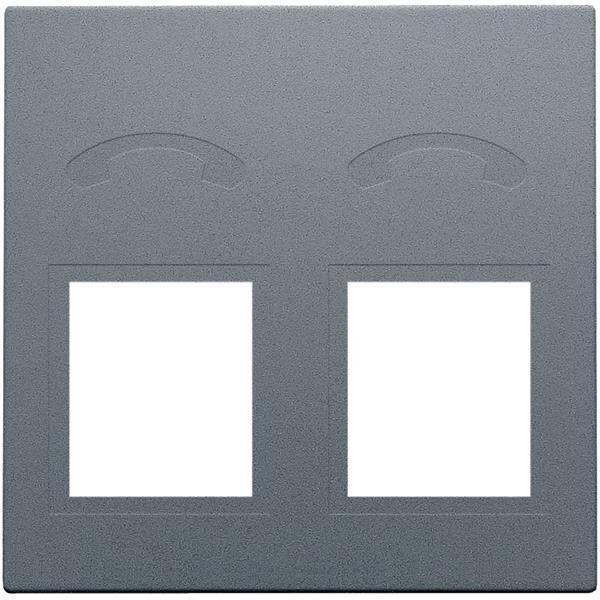 Niko Centraalplaat voor telefooncontactdoos met 2x RJ11 steel grey 220-69031