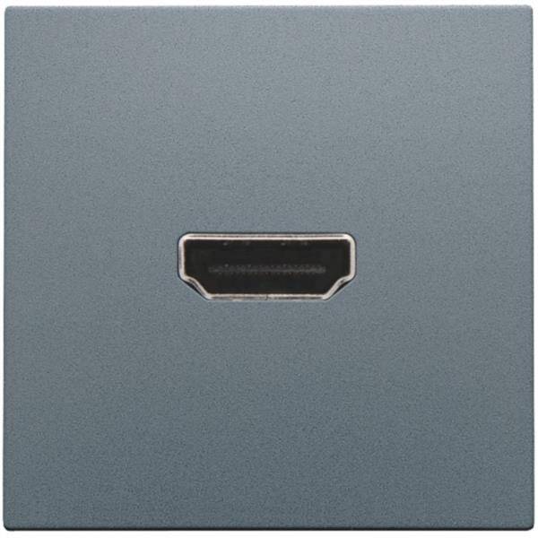 Niko Centraalplaat met HDMI-naar-schroefaansluiting steel grey 220-69416