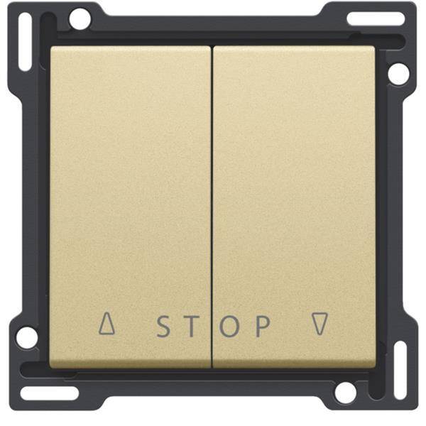 Niko Toets 2-voudig voor rolluikdrukknop voor elektronische sturingen goud 221-65918