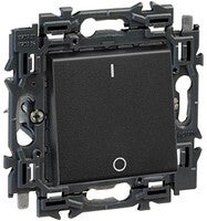 Legrand Valena Next tweepolige schakelaar verlicht 16AX Set Zwart klauwen - 741744