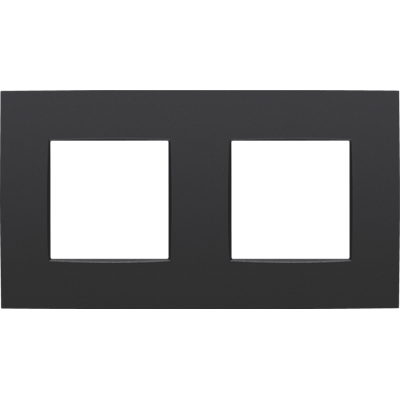 Niko Tweevoudig horizontale afdekplaat Intense matt Black 130-76800