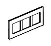 Legrand Valena Next Drievoudige afdekplaat verticaal 57mm Zwart -741159