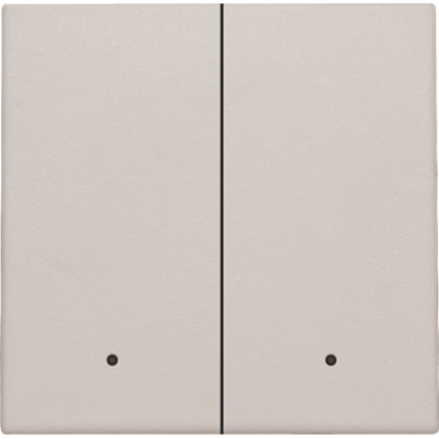 niko Afwerkingsset met lens voor dubbele elektronische schakelaar of drukknop light grey 102-32004