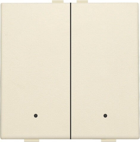 Niko Tweevoudige drukknop met led Cream 100-52002