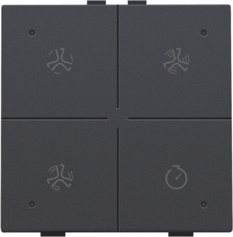 Niko Ventilatiebediening met led Anthracite 122-52054