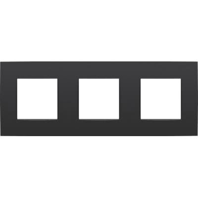 Niko Drievoudige horizontale afdekplaat Intense matt Black 130-76700