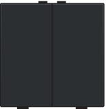 Niko Tweevoudige drukknop,Pure Piano Black 200-51002