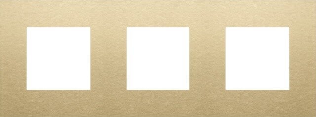 Niko Drievoudige horizontale afdekplaat, kleur Pure alu gold Niko 221-76700