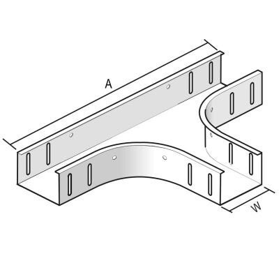 Kabelbaan T-stuk 60 x 300 Metaal - T60.300 VER_T60.300