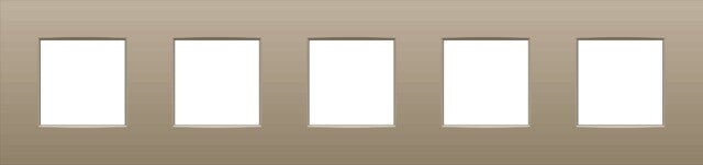 Niko Vijfvoudige horizontale afdekplaat, kleur Intense bronze Niko 123-76005