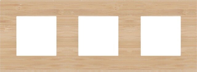 Niko Drievoudige horizontale afdekplaat, kleur Pure bamboo Niko 156-76700