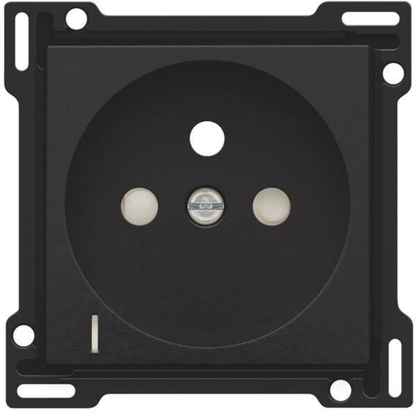 Niko afwerkingsset stopcontact met lens 28,5mm piano black 200-66607
