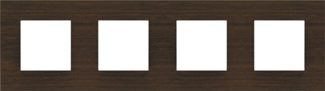 Niko Viervoudige horizontale afdekplaat, Pure Dark Bamboo on Anthracite 256-76400