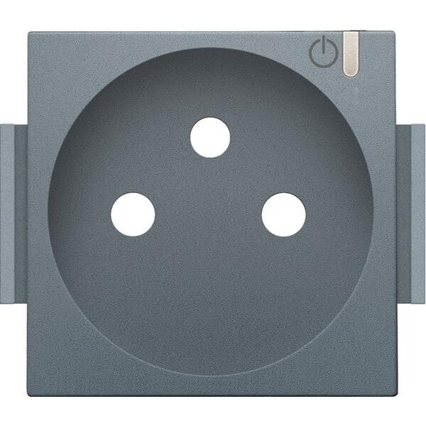 Niko afwerkingsset geconnecteerd stopcontact steel grey 220-66630