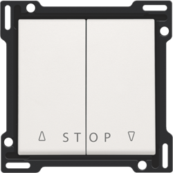 Niko 101-65918 Afwerkingsset voor tweevoudige rolluikdrukknop voor elektronische sturingen white