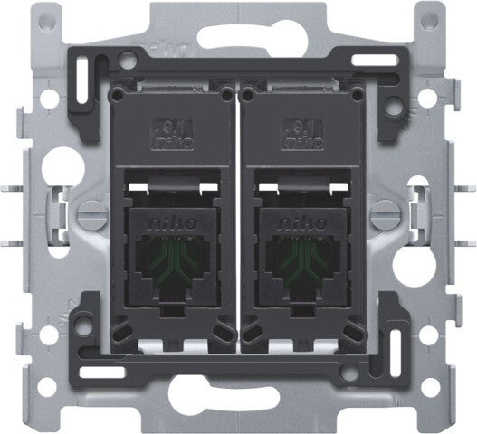 Niko Sokkel tweevoudig RJ45 UTP Cat5e 170-65152