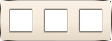 Niko Drievoudige horizontale afdekplaat, kleur Original cream Niko 100-76700