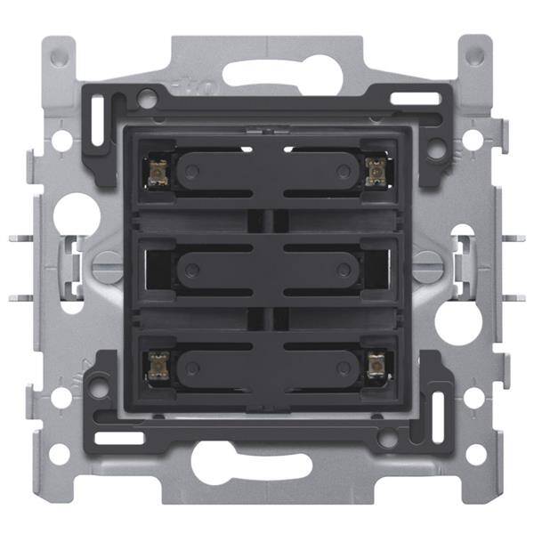 Niko viervoudige potentiaalvrije drukknop 24V NO met amberkleurige leds en schroefklemmen 170-40150