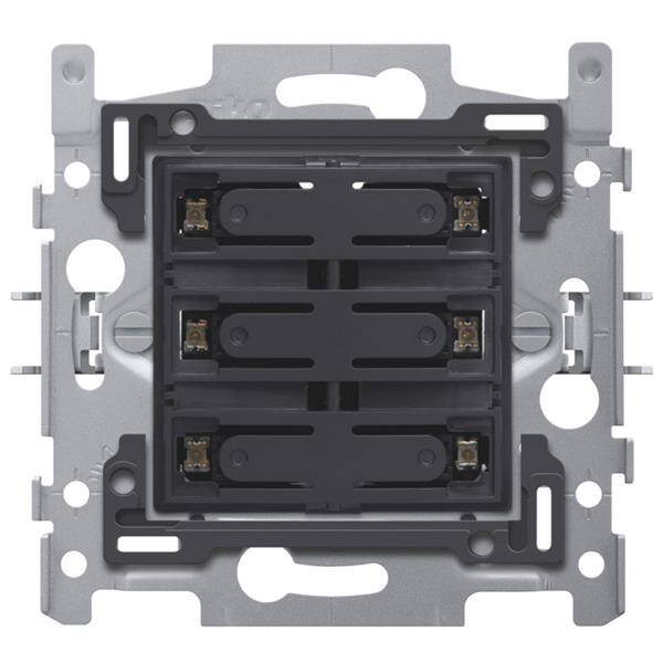Niko zesvoudige potentiaalvrije drukknop met amberkleurige leds 24V NO 170-60150