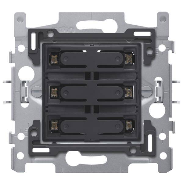 Niko zesvoudige potentiaalvrije drukknop met blauwe leds 24V NO 170-60160