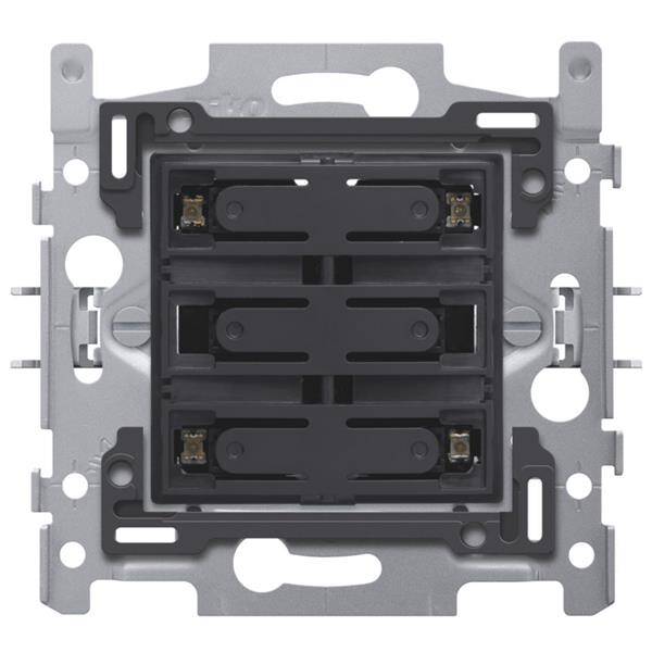Niko viervoudige potentiaalvrije drukknop 24V NO met witte leds en schroefklemmen 170-40170