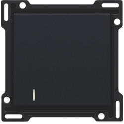 NIKO Afwerkingsset met lens voor enkelvoudige schakelaar of drukknop black coated 161-60005