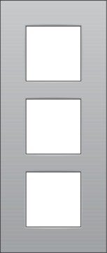 Niko Drievoudige verticale afdekplaat, kleur Intense sterling Niko 121-76300