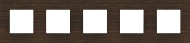 Niko Vijfvoudige horizontale afdekplaat, Pure Dark Bamboo on Anthracite 256-76005
