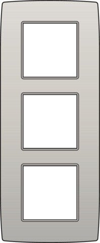 Niko Drievoudige verticale afdekplaat, kleur Original light grey Niko 102-76300