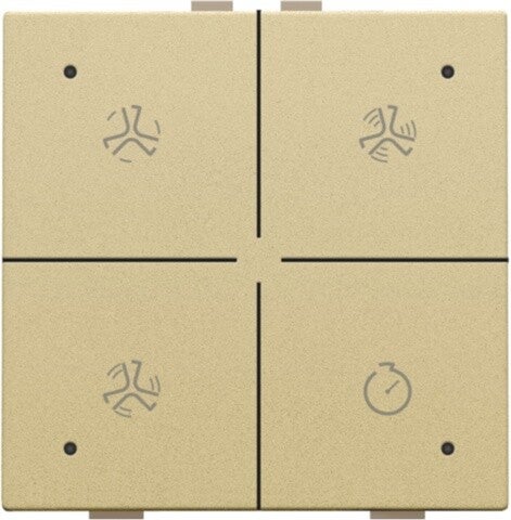 Niko Ventilatiebediening met led Pure Alu look Gold 221-52054