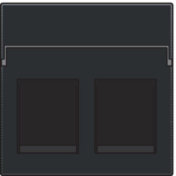 Niko Pure Bakelite piano black Centraalplaat data 2x rj piano black 200-65200