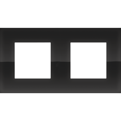 Niko Tweevoudig horizontale afdekplaat Pure liquid black 242-76800