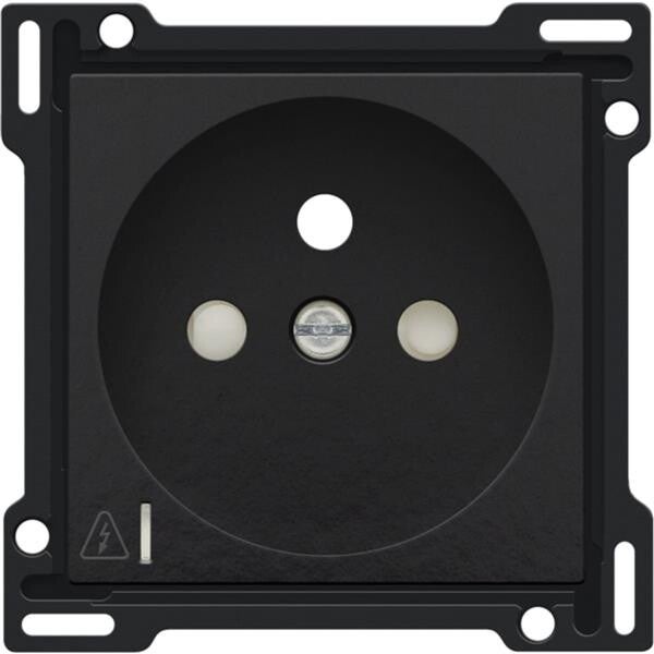 Niko afwerkingsset stopcontact incl. overspanningsbeveiliging piano black 200-66606