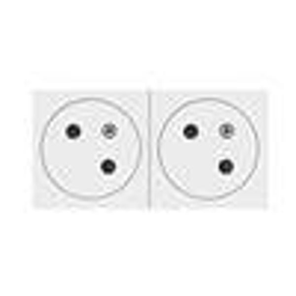 Legrand DLP stopcontact dubbel, wit 4 mod - 077142L