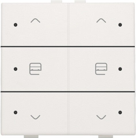 Niko Dubbele motorbediening met led White   101-52036