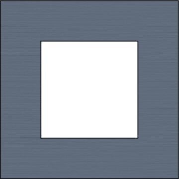 Niko Enkele afdekplaat, kleur Pure alu steel grey Niko 220-76100